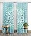 Krati Exports Bohemian Beautiful Ombre Color Mandala Curtain Panels (Green)