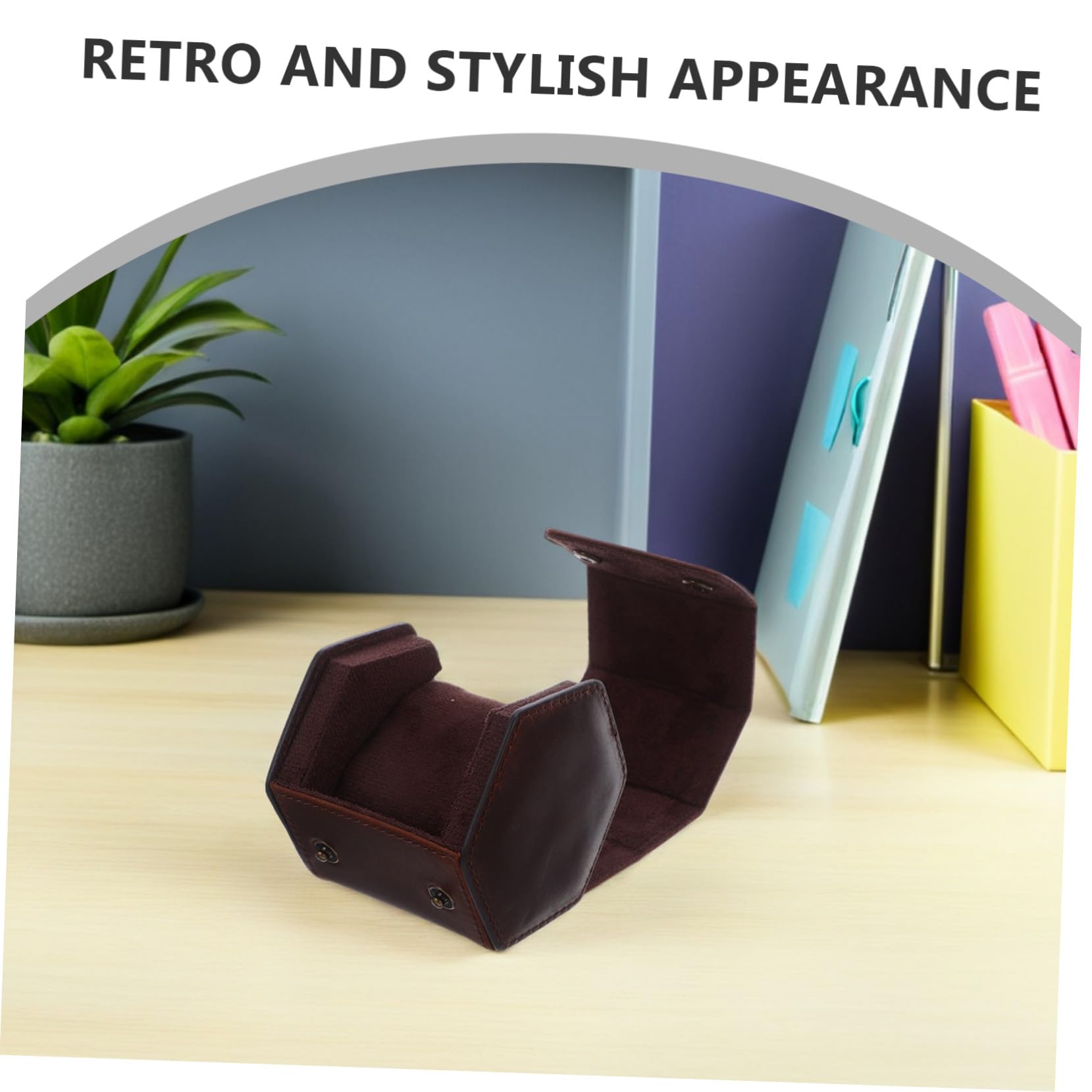 Mikikit Custodia Da Viaggio Per Orologi in Pelle Rotolo Design Esagonale Retrò Protezione Da Urti Interno Morbido Organizer Per Gioielli Per Uomo e Donna