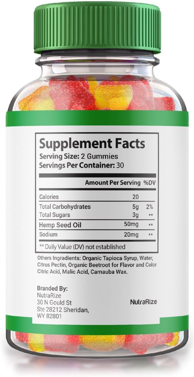 NutraRize (Pack of 3 Bliss Bites Hemp Gummies, Supplements for Tranquility, A Daily Indulgence of Relaxation, Reviews (180 Gummies)