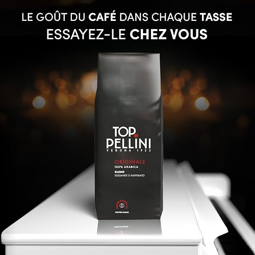 Pellini Café en Grains Top, Mélange 100% Arabica, Café en Grains aux Arômes Parfumés et Raffinés avec des Notes de Réglisse et de Cacao, 500g - 2