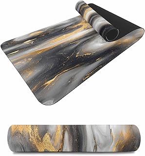 Grey White Marble Heat Resistant Table Runner Long,Gradient Modern Abstract Aesthetics Table Countertop Protector Waterproof Non-Slip Decorative Heat Proof Place Mat for Kitchen Dining 48"x12"