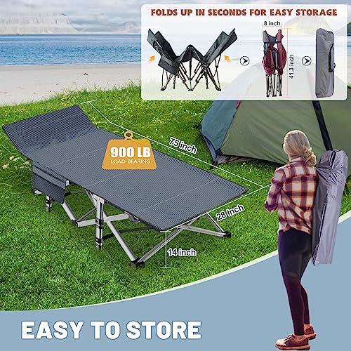 Slsy Folding Camping Cot, Folding Cot Camping Cot For Adults Portable Folding Outdoor Cot With Carry Bags For Outdoor Travel Camp Beach Vacation #TOP4