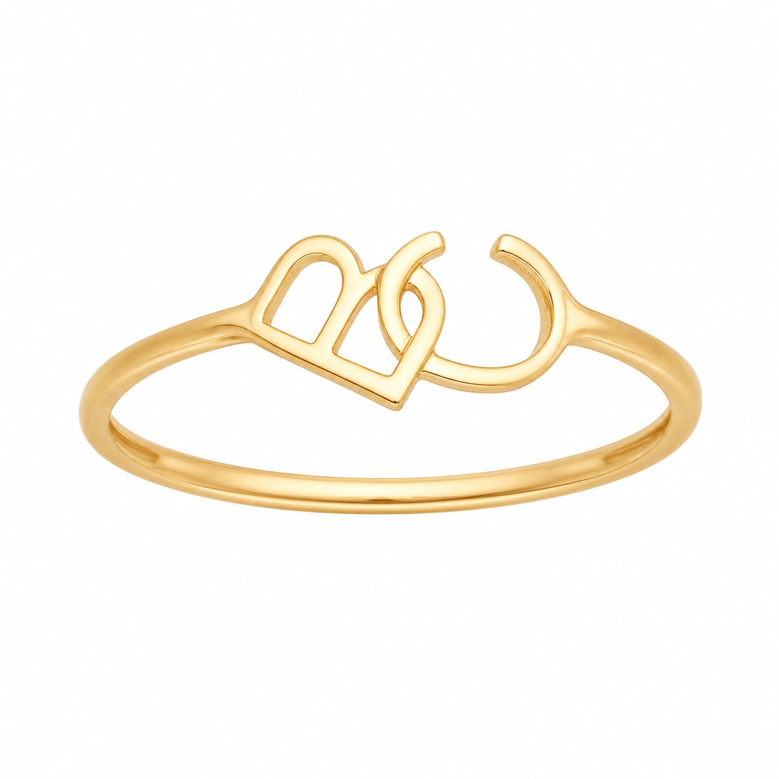 Inicial Anillo personalizado 925 Plata dos iniciales Joyería colgante Joyería Personalizada Nombre de la gema Anniversario Día de la Madre