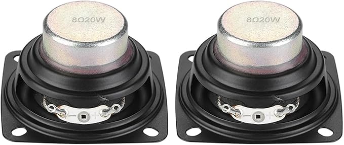 2 Parlantes de 2 Pulgadas 52mm 8 Ohm 10W para Amplificador miniatura 7