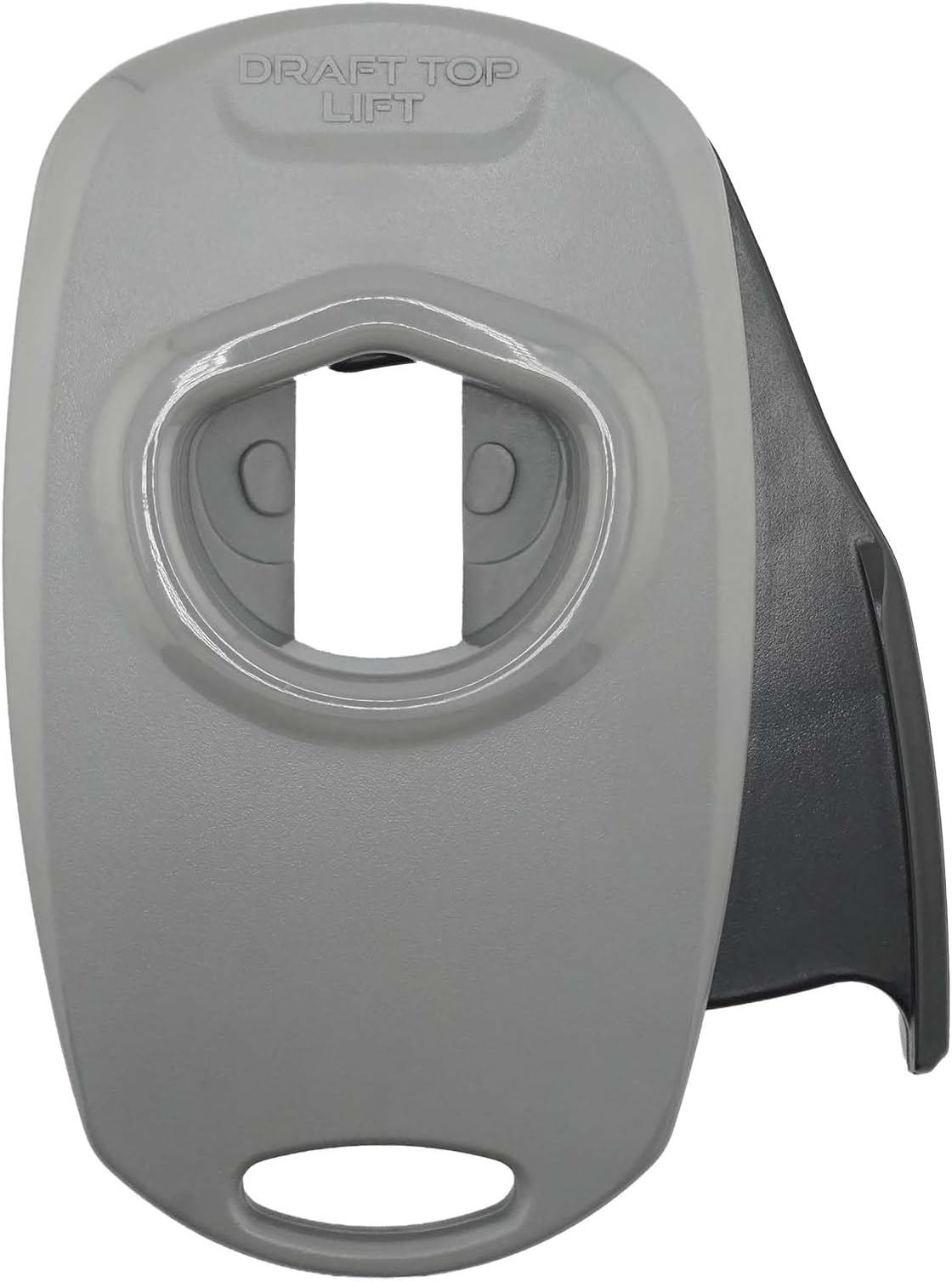 Draft Top Universal Lift – As Seen on Shark Tank | Safe Topless Can Opener for Beer & Cocktails | Works on 7.5-19.2oz Cans | Smooth Edge Design | Ultimate Bar Tool (Black & Grey)