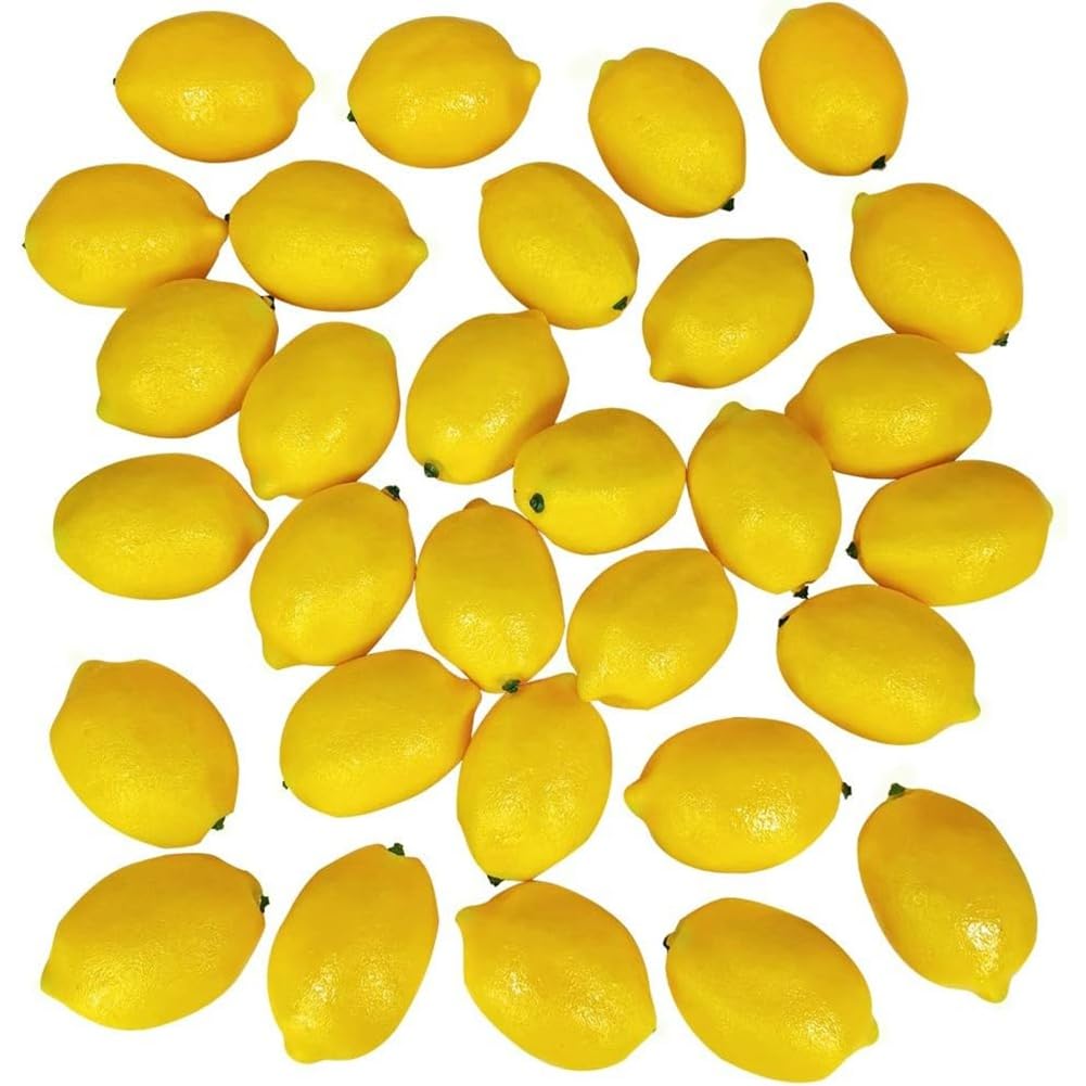 CTRLZS Food Photography Props-Fake Lemon Fruit, Artificial Lemon, Fruits Models-Simulated 1 Set/30 Pcs