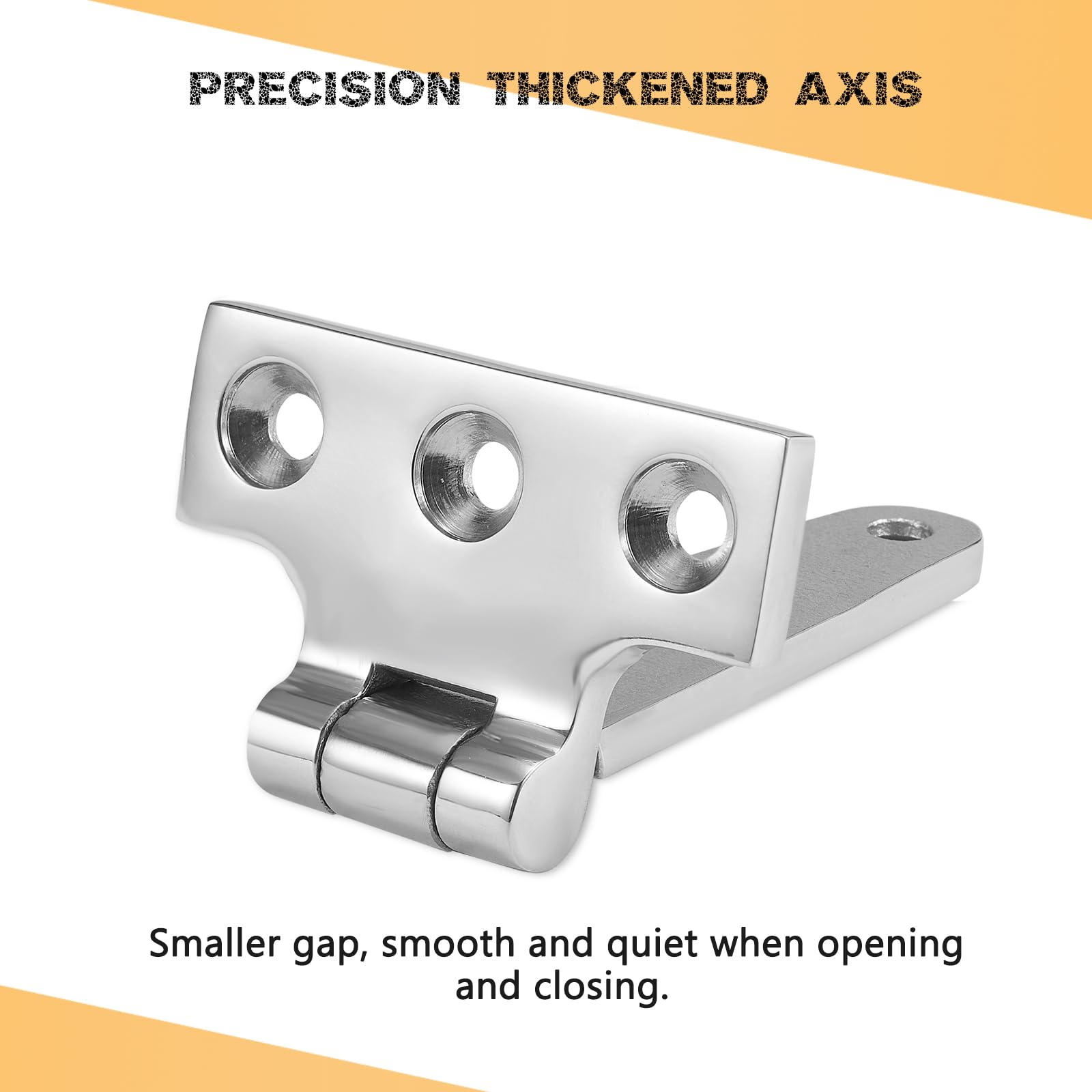 Heavy Duty Marine Boat T Hinges 316 Stainless Steel, 4 x 2.16 Inch, Sturdy Deck Cabinet Door Hinges with Screws (Pack of 2) - Image 2