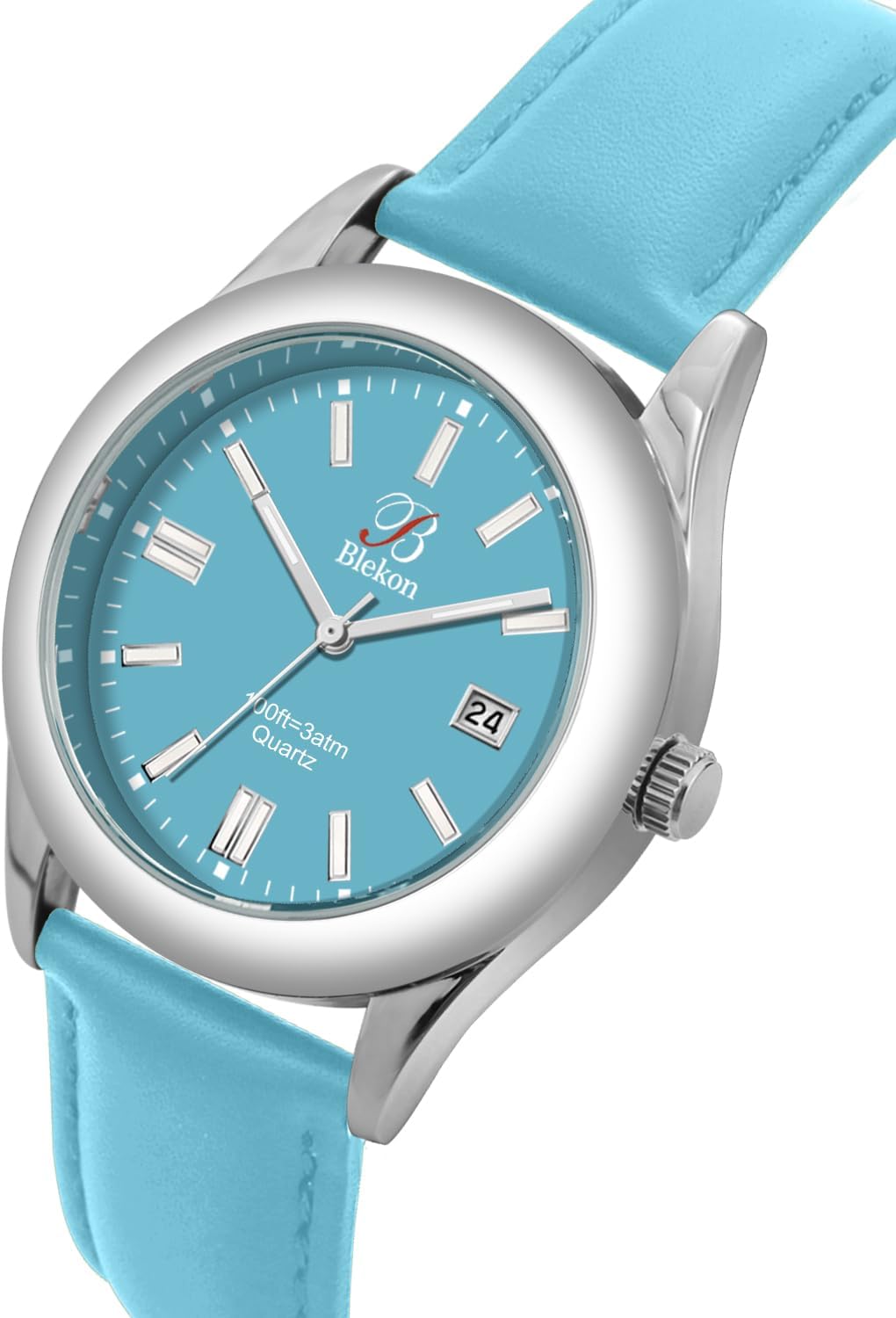 Blekon Original Stylish Bracelet and Leather Watch Set with Date - Elegant Timepiece for Everyday Use and Special Occasions - Multiple Strap Options, Easy Read Dial, 3 ATM Water Resistant,