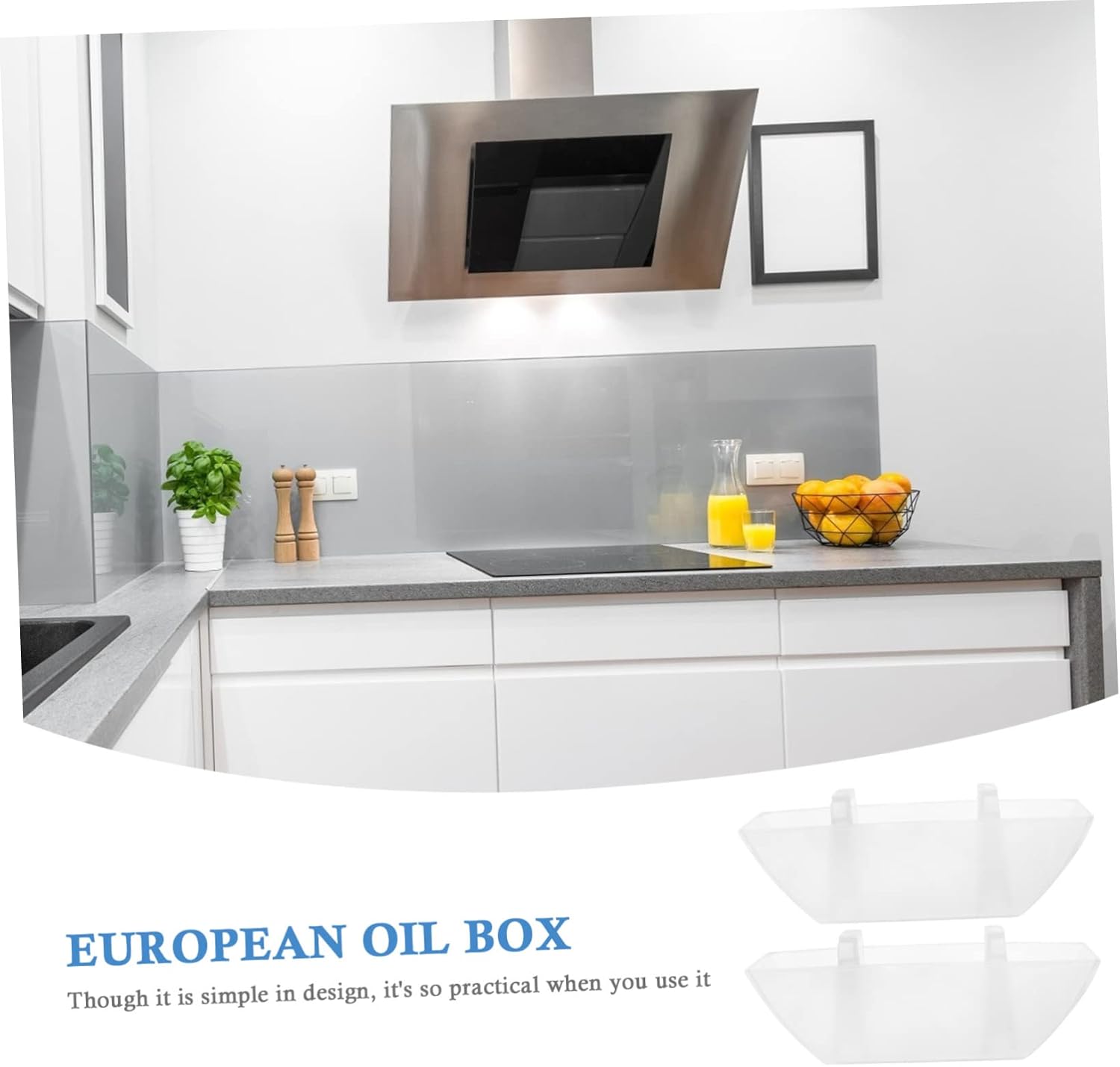 KOMBIUDA 2pcs Range Hood Oil Cup Easy Install Plastic for Kitchen Efficient Grease Collector Compatible Range Hoods Essential for Clean Cooking
