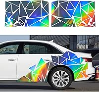 Vista 5 de 2 calcomanías triangulares de vinilo para automóvil, calcomanías de vinilo con gráficos para automóvil, calcomanías para carrocería de automóvil