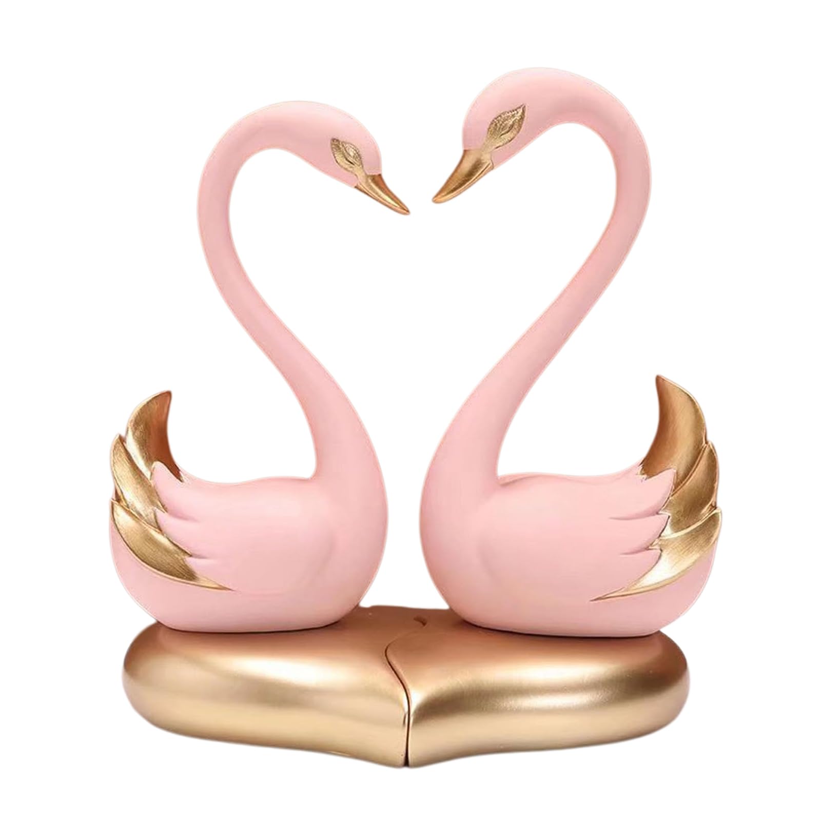 YXCQHZM 2 PCS Swan Statues, Sculpture Decoration, 1 Pair Of Swan Figures, Modern Sculpture Decorative Swan Figure Happiness and Harmony (A)