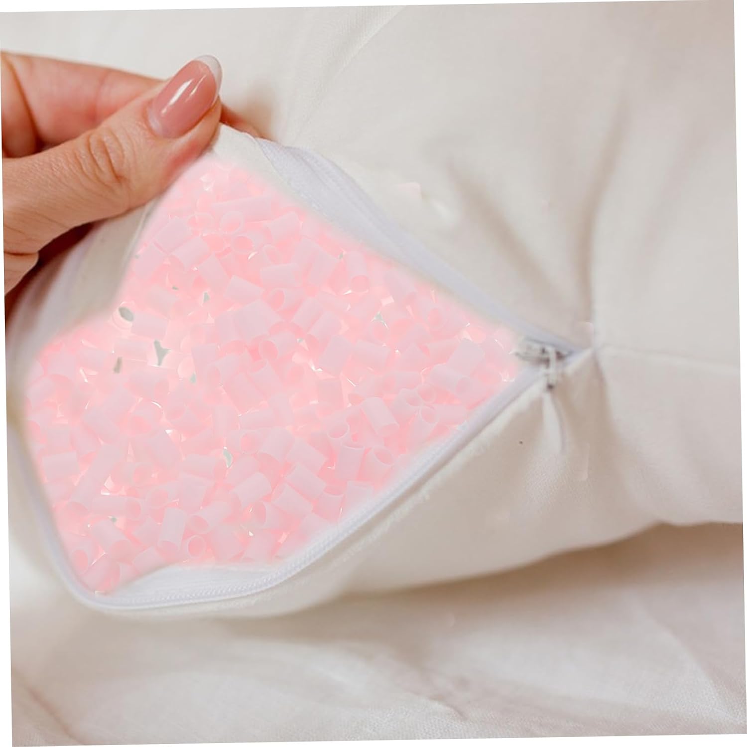 SOLUSTRE TPE Pillow Filling Tubes High Resilience Soft Neck Support Pillow Inserts Portable Plastic Replacement Stuffing for Cushions and Travel