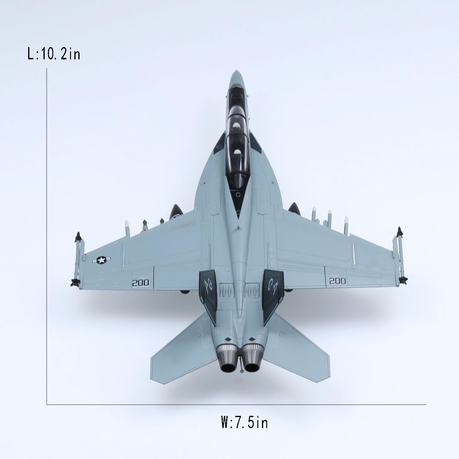 vdakyurm 1:72 F-18 Super Hornet Strike Fighter Attack Diecast Military Planes Matel Model Airplane for Collections and Gift