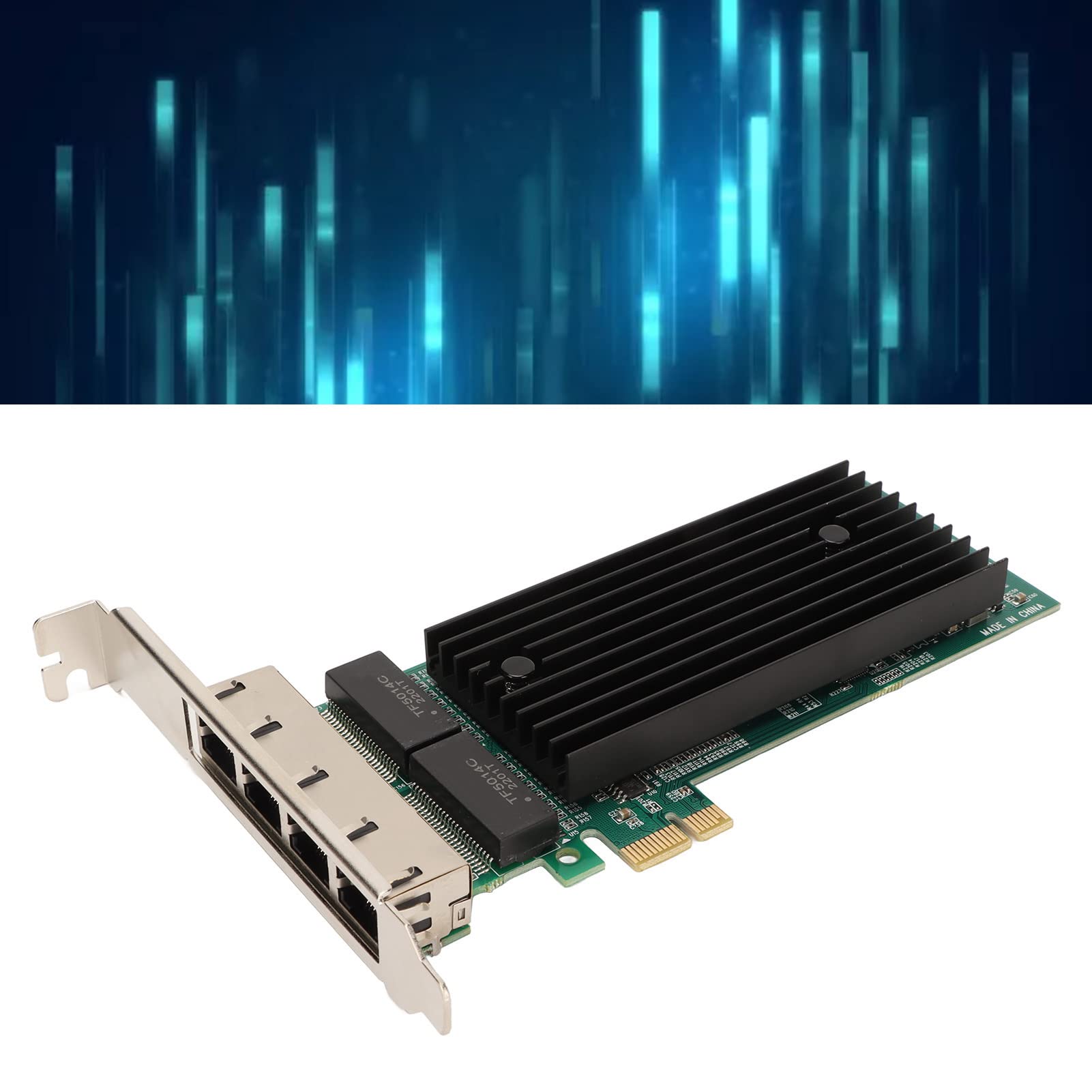 Karta Sieciowa PCIe Czteroportowa Karta Gigabit Ethernet do Szybkich Sieci w Serwerach i Komputerach PC - Kompaktowa Konstrukcja