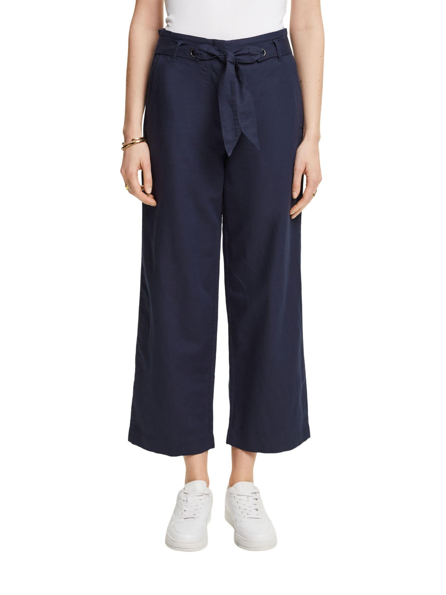 ESPRIT Women's Trousers, Blue, 44W x 26L