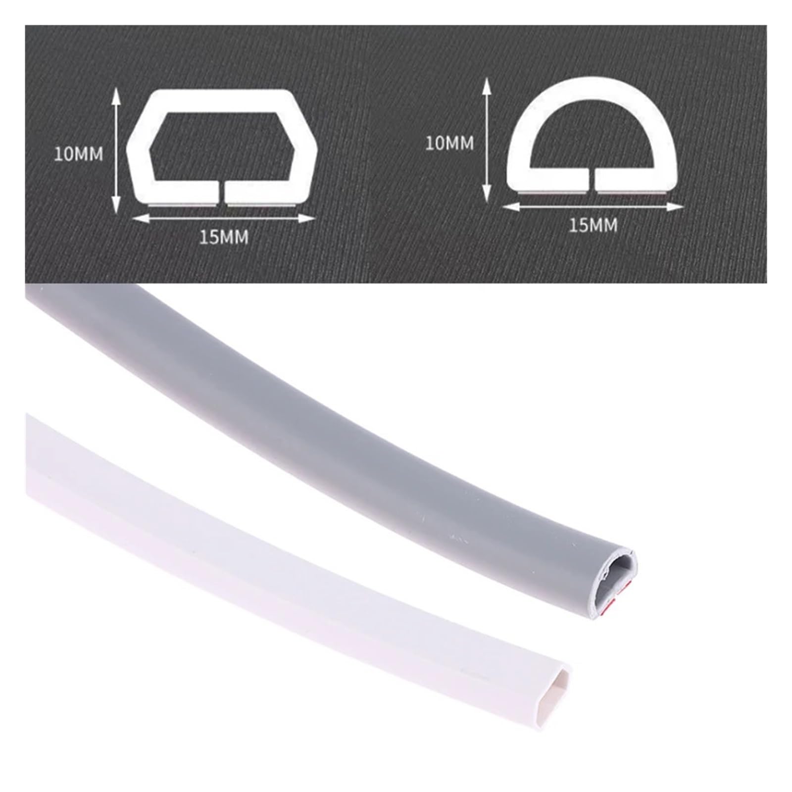 Canalina Passacavi Guaine di copertura for cavi da pavimento in PVC 3/5 metri Protezioni for flessibili for condutture elettriche Spegnicavi autoadesivi(5M Curved white)