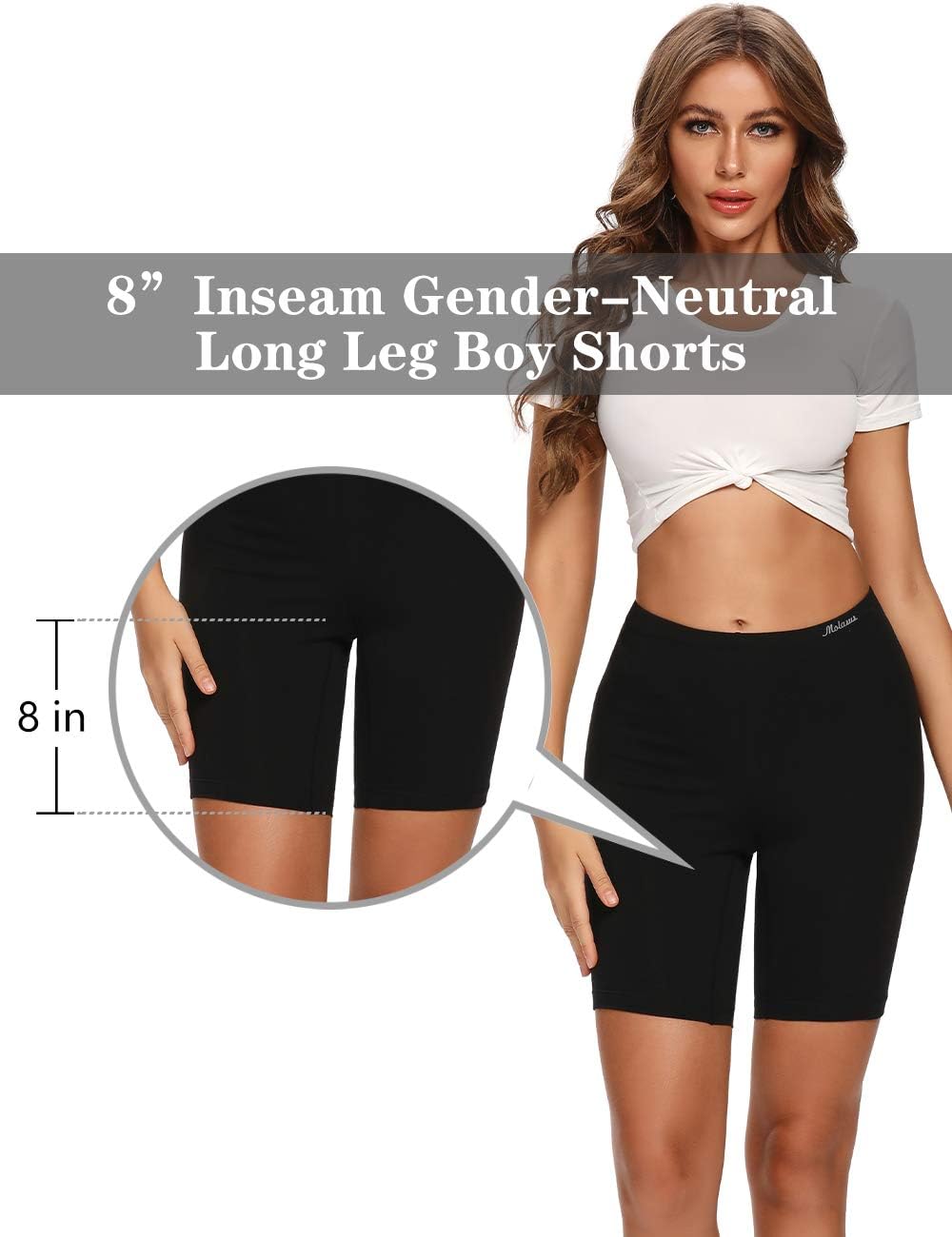 Molasus Womens Cotton Boxer Shorts Underwear Anti Chafing Bike Shorts(Regular & Plus Size) - Image 2