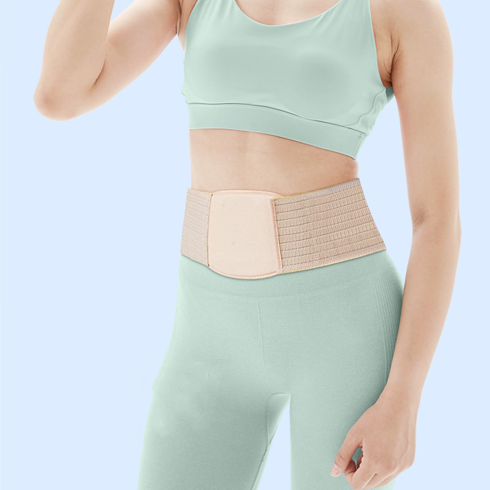 Cintura Ernia Ombelicale per Uomo e Donna, Fascia Ernia Ombelicale Regolabile per Donna Addominale con Cuscinetto di Compressione per Alleviare Il Dolore(Large)