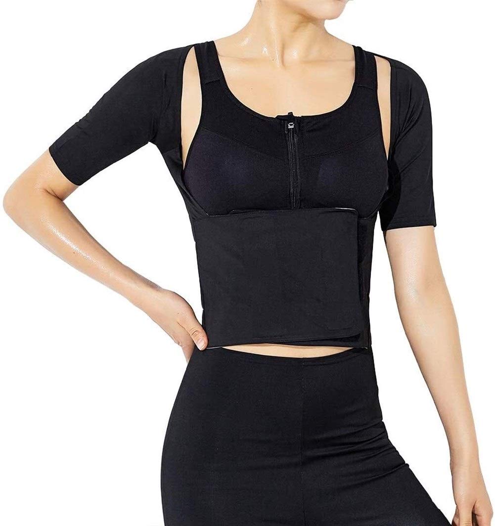 Trajes De Sauna Fitness Thermo Shapewear Tops De Entrenamiento De Alta Compresión Ropa Deportiva Body Para Bajar Peso Mujeres PVC Fitness Weight Loss Mangas Cortas/Largas Traje Sauna