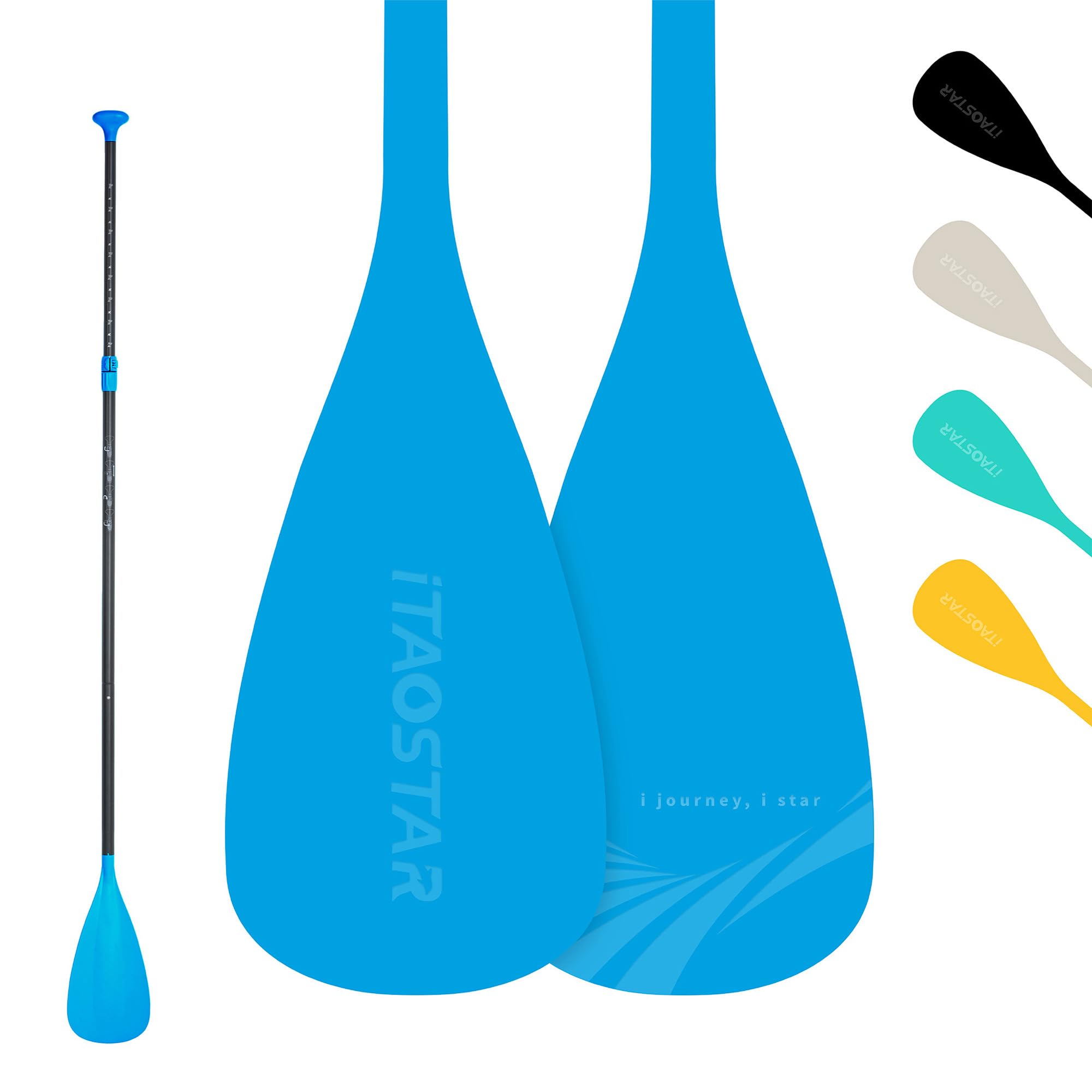 iTAOSTAR Adjustable SUP &amp; Kayak Paddle, Stand Up Paddle for Beginer with Secure Lock,Lightweight Aluminum Alloy Shaft Flexible Black/Blue/Green/Orange/White