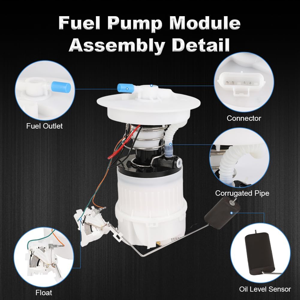 Electric Fuel Pump Module Assembly Compatible with Mazda 3 2.3L 2.0L 2004 2005 2006 2007 2008 2009 Electric Fuel Pump Replacement for E8591M 67269 LF661335XB LF661335XA SP4052M P76308M