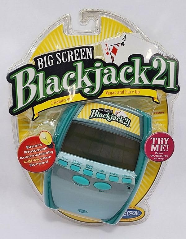 Big Screen Blackjack 21 Electronic Handheld Game With Lighted Screen (2005)