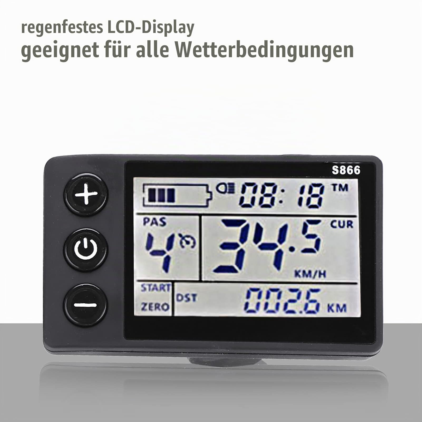 Focket wasserdichte Motor Brushless Controller und LCD Display für Geschwindigkeit, 24V 48V einstellbar Elektrofahrrad Scooter Brushless Controller Kit für Elektrofahrrad Scooter (36V/48V 350W)