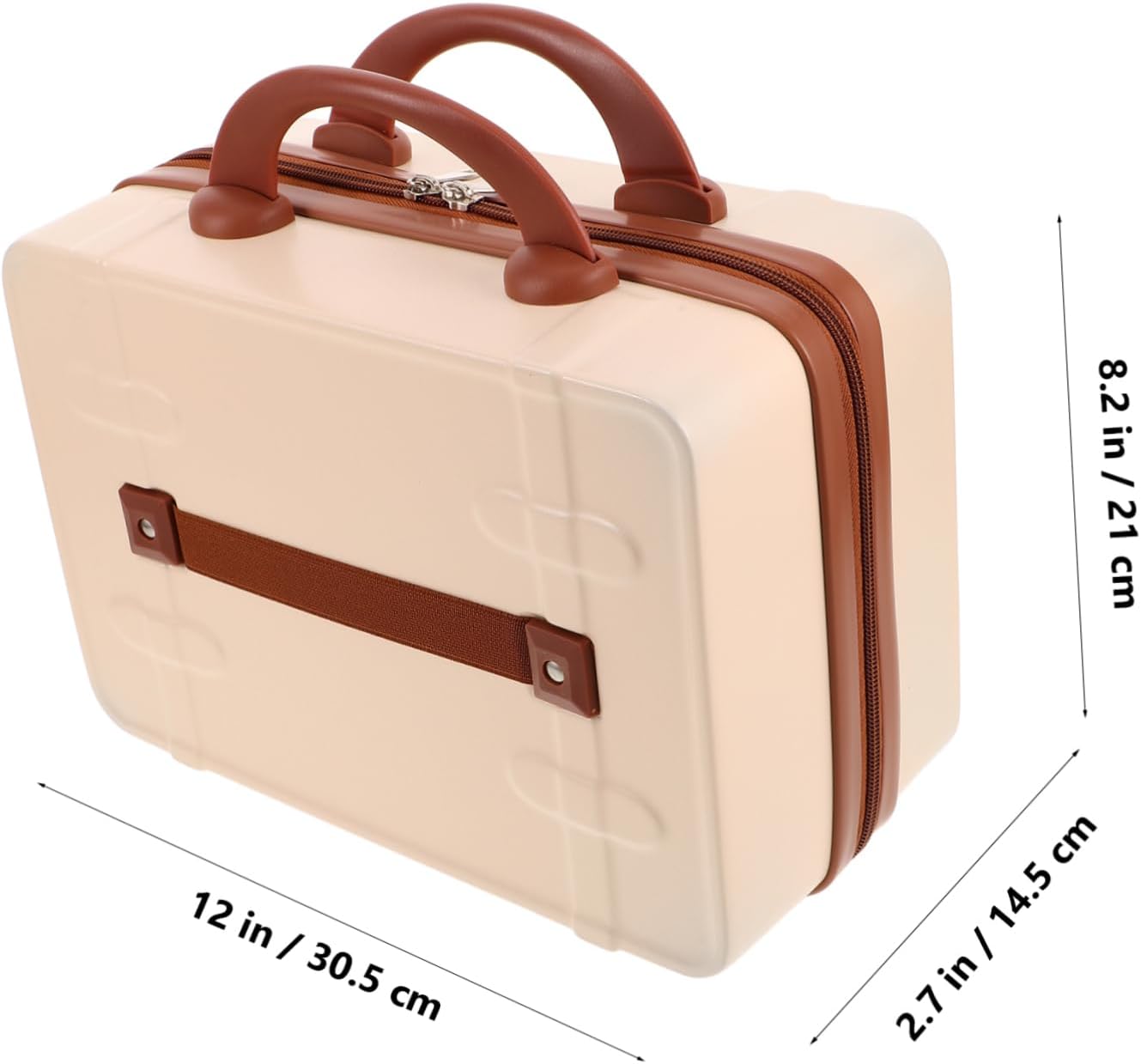 Travel Makeup Bag Women Vintage Mini Suitcase Organizer Case Sturdy Abs for Essentials