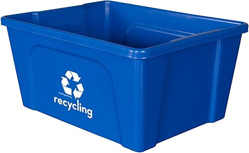 Contenedor de reciclaje de escritorio de 3 galones de bajo perfil, perfecto para papel de oficina y reciclaje doméstico, ecológico, sin BPA, en