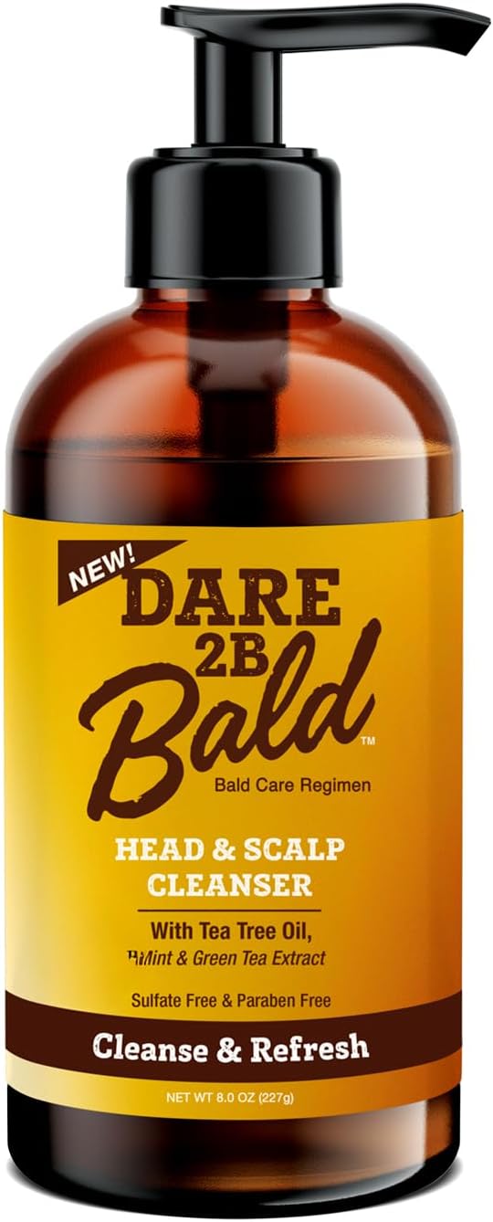 high time Dare 2B Bald Head & Scalp Cleanser | Bald Head Shampoo with Tea Tree Oil, Mint & Green Tea Extract | Bald Scalp Moisturizer and Exfoliator for Men - 8 FL OZ