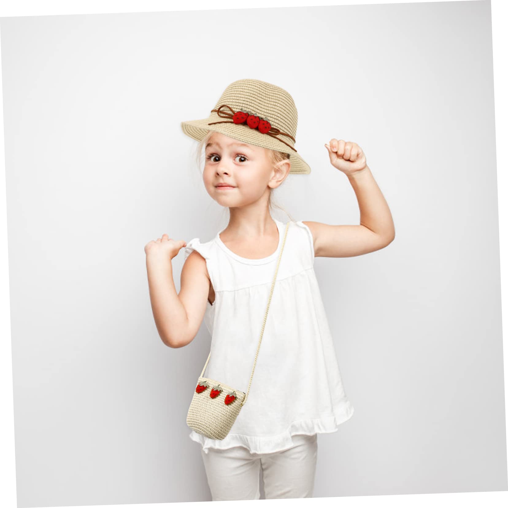 CALLARON Tote De Sombrero Tejido Sombrero De Ropa Sombreros De Sol Tapa Sombrero De Sombrero De De Los Hombres Sombreros para Mujer Bolso De Hombro Rosa Papel