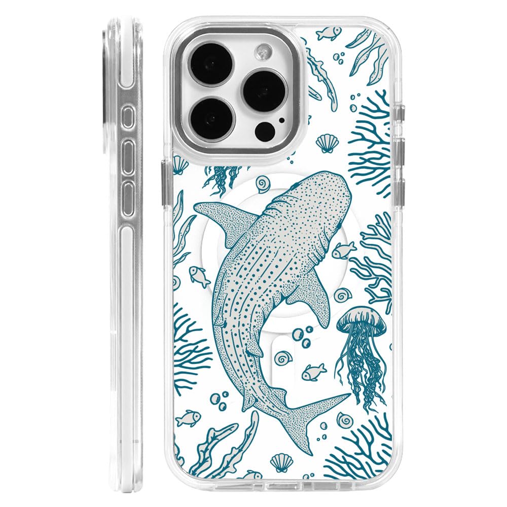 Amazon.com: DAIZAG Case for iPhone 13 Pro, [Compatible with MagSafe],Whale  Shark Ocean Coral Reefs Jellyfish Phone Case for Women Girls Magnetic Clear Cover  Case for iPhone 13 Pro : Cell Phones &
