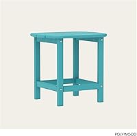 Vista 5 de POLYWOOD SBT18AR South Beach - Mesa auxiliar para exteriores de 18 pulgadas, Aruba