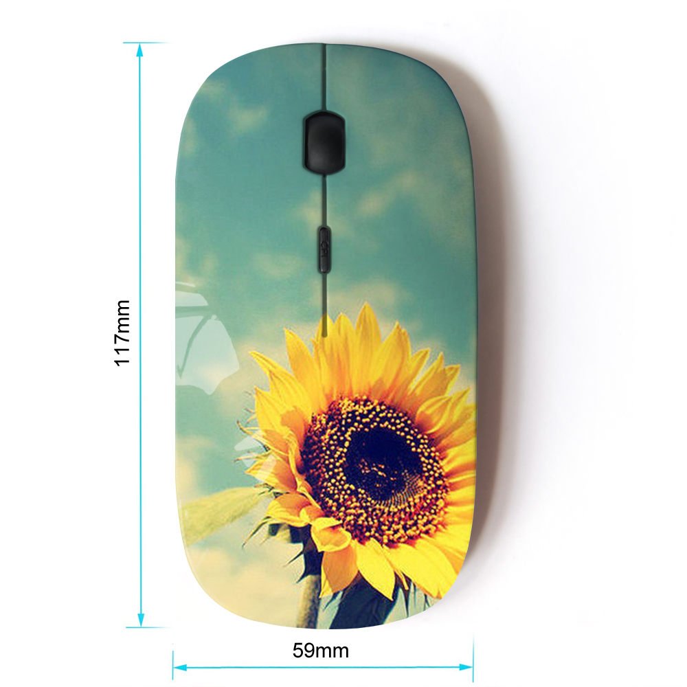 KawaiiMouse [ Optical 2.4G Wireless Mouse ] Sunflower Yellow Vignette Summer