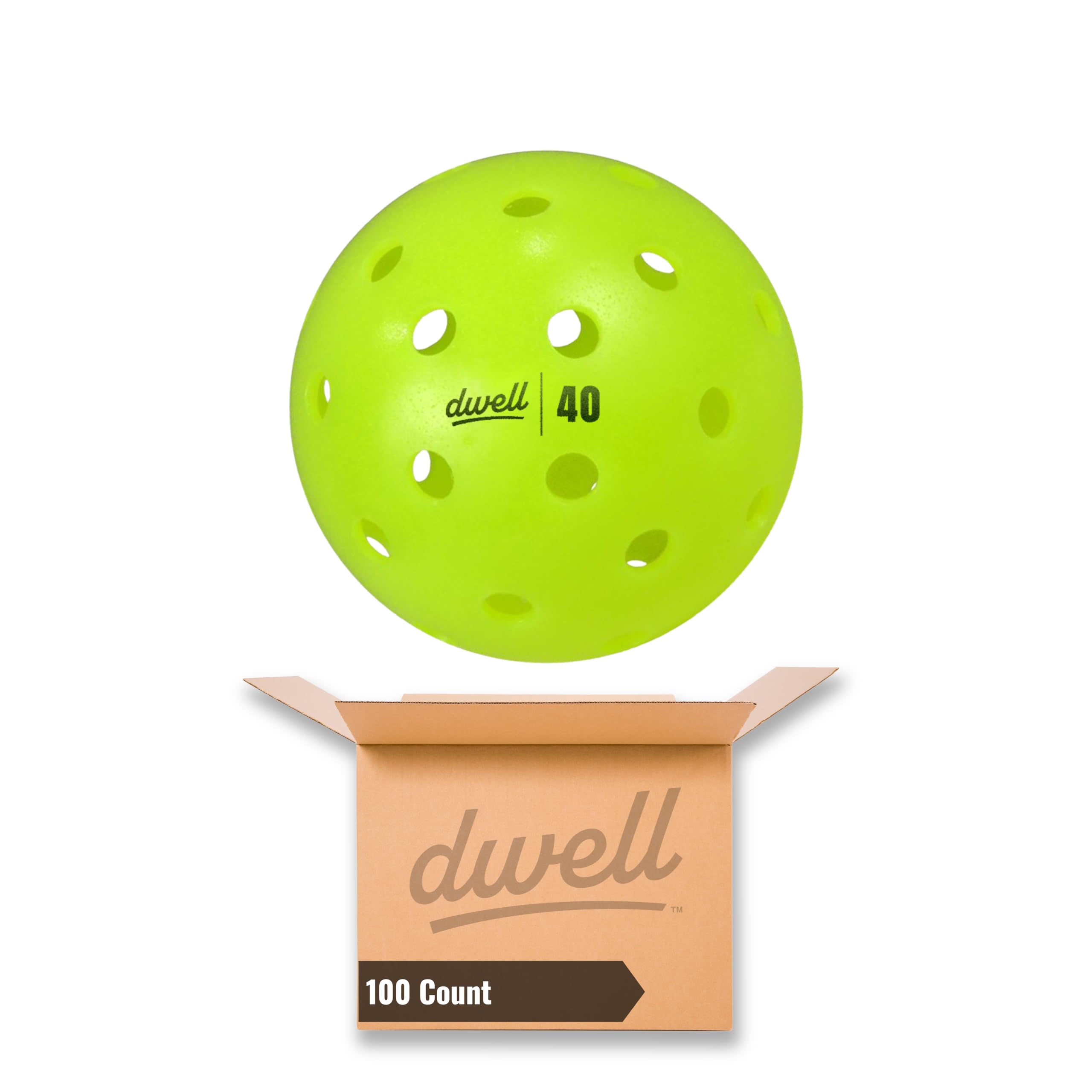 Amazon.com : DWELL 40 Hole Pickleball Balls | Crack Resistant
