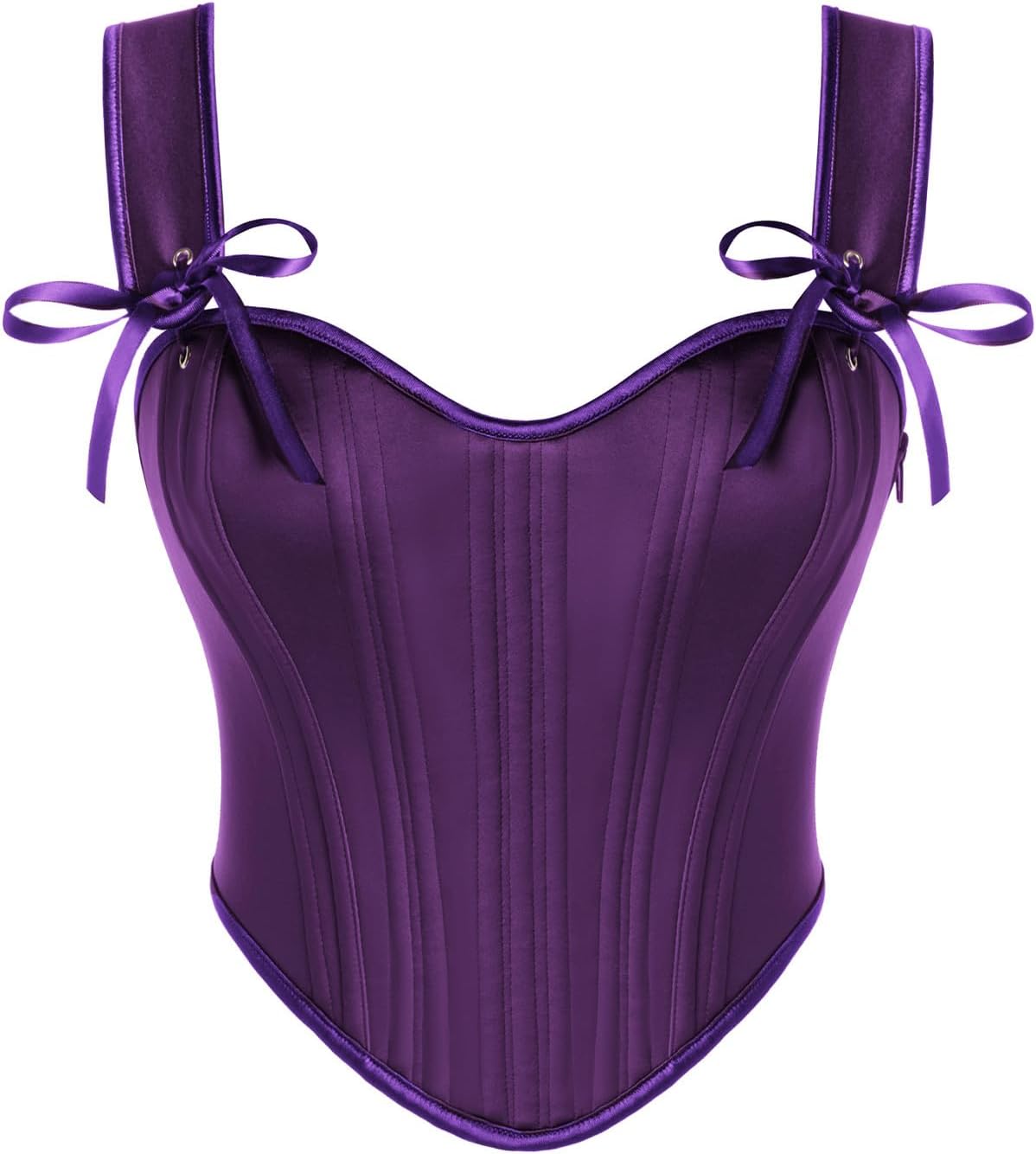 Scarlet Darkness Corset Tops for Women Vintage Renaissance Sweetheart Fishboned Bustier Tops