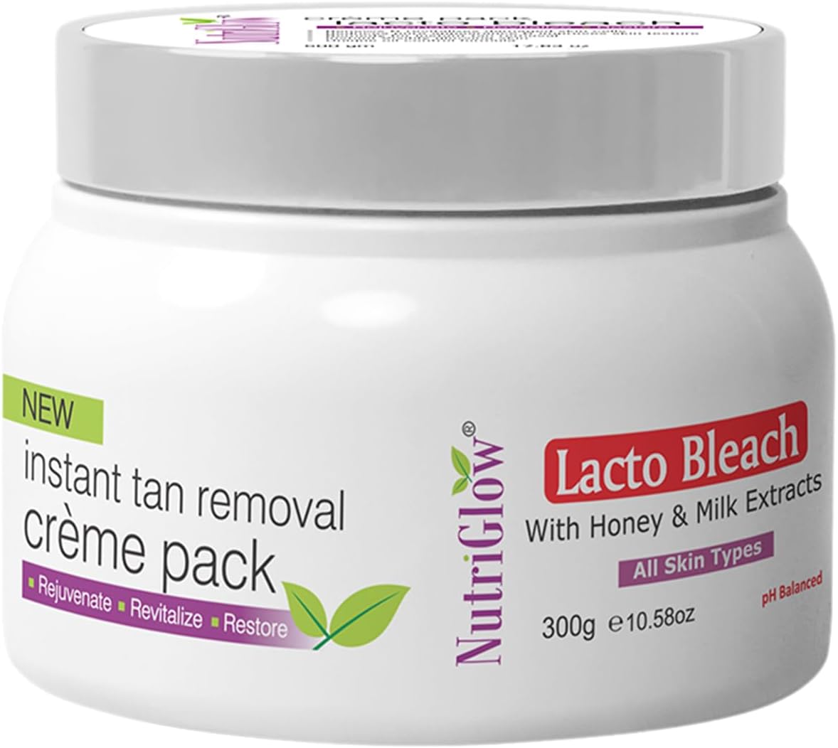 - Lacto Bleach Creme Pack With Honey & Milk Extracts All Skin Types, 300g