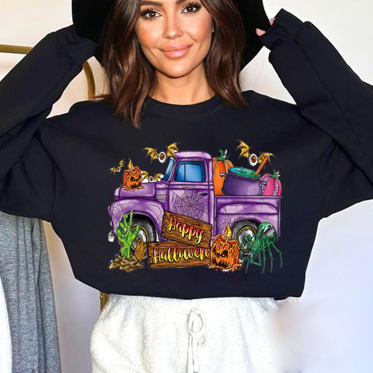 8 hojas de parches termoadhesivos para planchar de Halloween, calavera, calabaza, murciélago, araña, lindo fantasma, calcomanías de transferencia de calor para ropa, camisetas, manualidades,