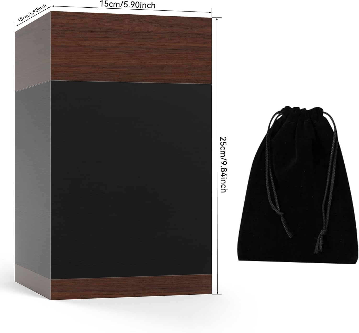 Wooden Cremation Urns for Human Ashes Adult Black Urn, Decorative Urns for Ashes, Urn Box, Cremains Containers, Ash Holders, Human Cremation Urns for Male, Female, Large - Image 3