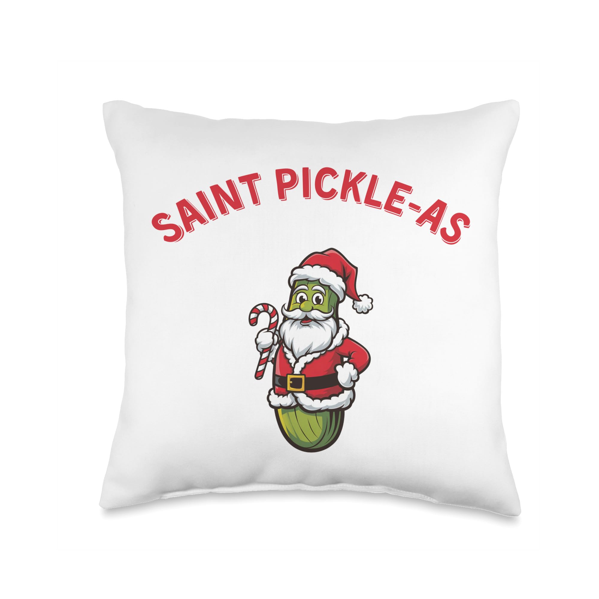 Christmas Pickle St. Pickle-As. Pickle Christmas Throw Pillow