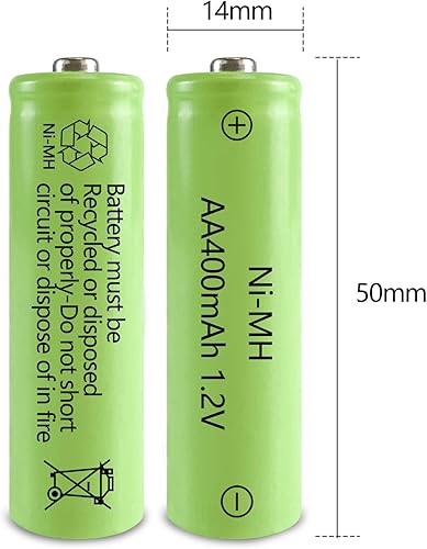 Miniatura 5 de JINTION Baterías AA recargables solares Ni-MH doble A 400 mAh paquete de 8