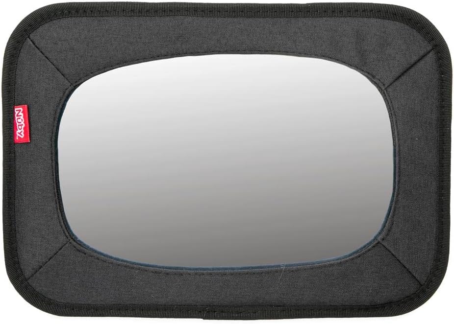Nuby Dr. Talbot’s – Car Mirror for Baby Back Seat – Baby Mirror with Fully Adjustable Straps – Shatterproof – Installed in Seconds – Black – Keep an eye on your child!