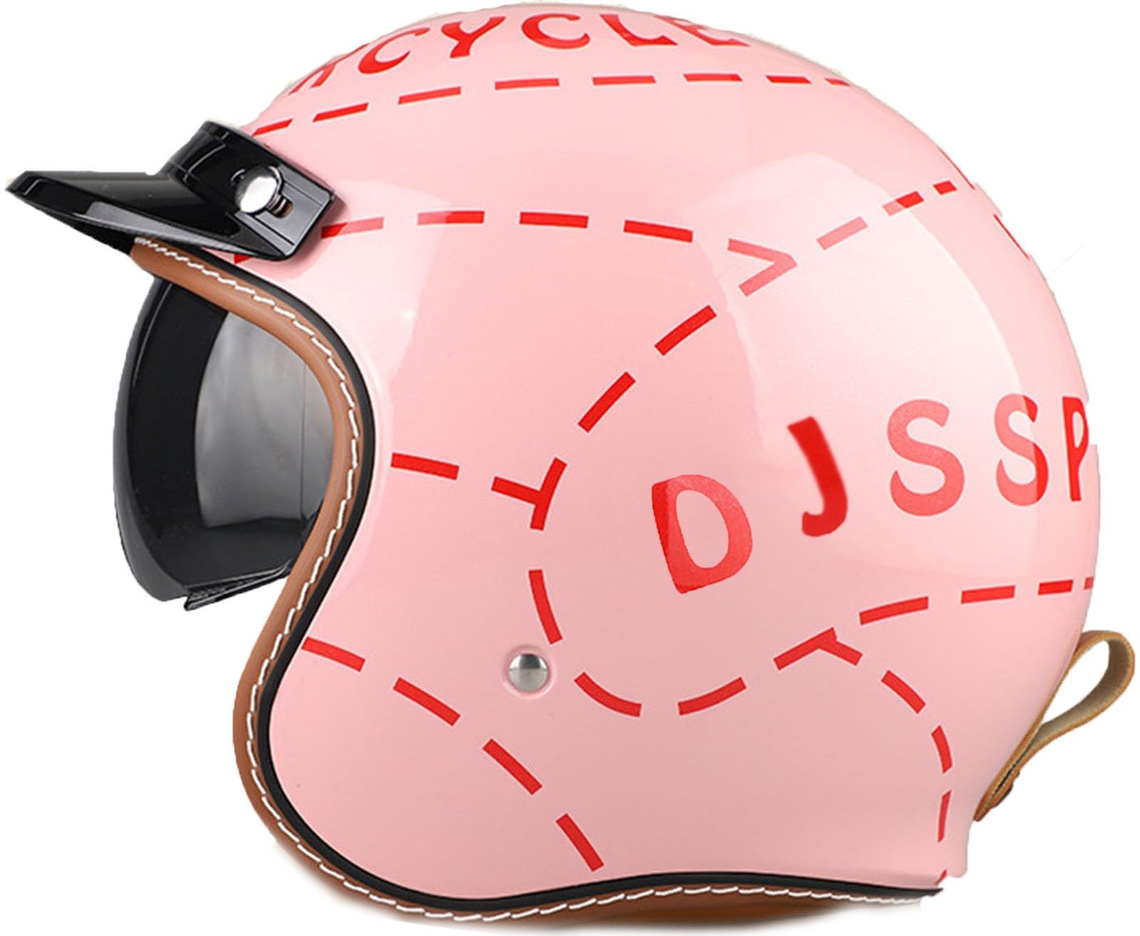 Casco Jet Moto Aperto Mujer Casco Moto Jet Caschi Moto Vintage Caschi Per Ciclomotori Omologato ECE/DOT Demi-Jet Con Occhiali Pour A Motociclette Scooter Cruiser