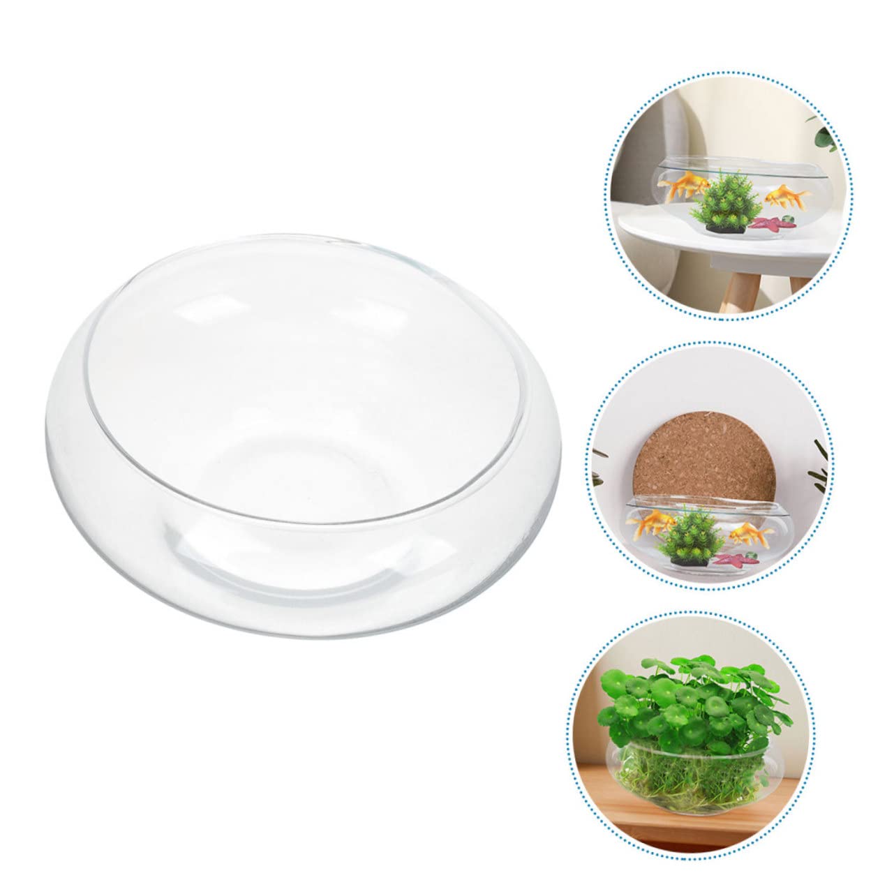 POPETPOP Maceta de Cristal Olla multifunción Olla Multifuncional decoración del Escritorio de Trabajo tazón de Burbujas de Vidrio decoración Retro Planta Maceta hidropónica pecera Loto