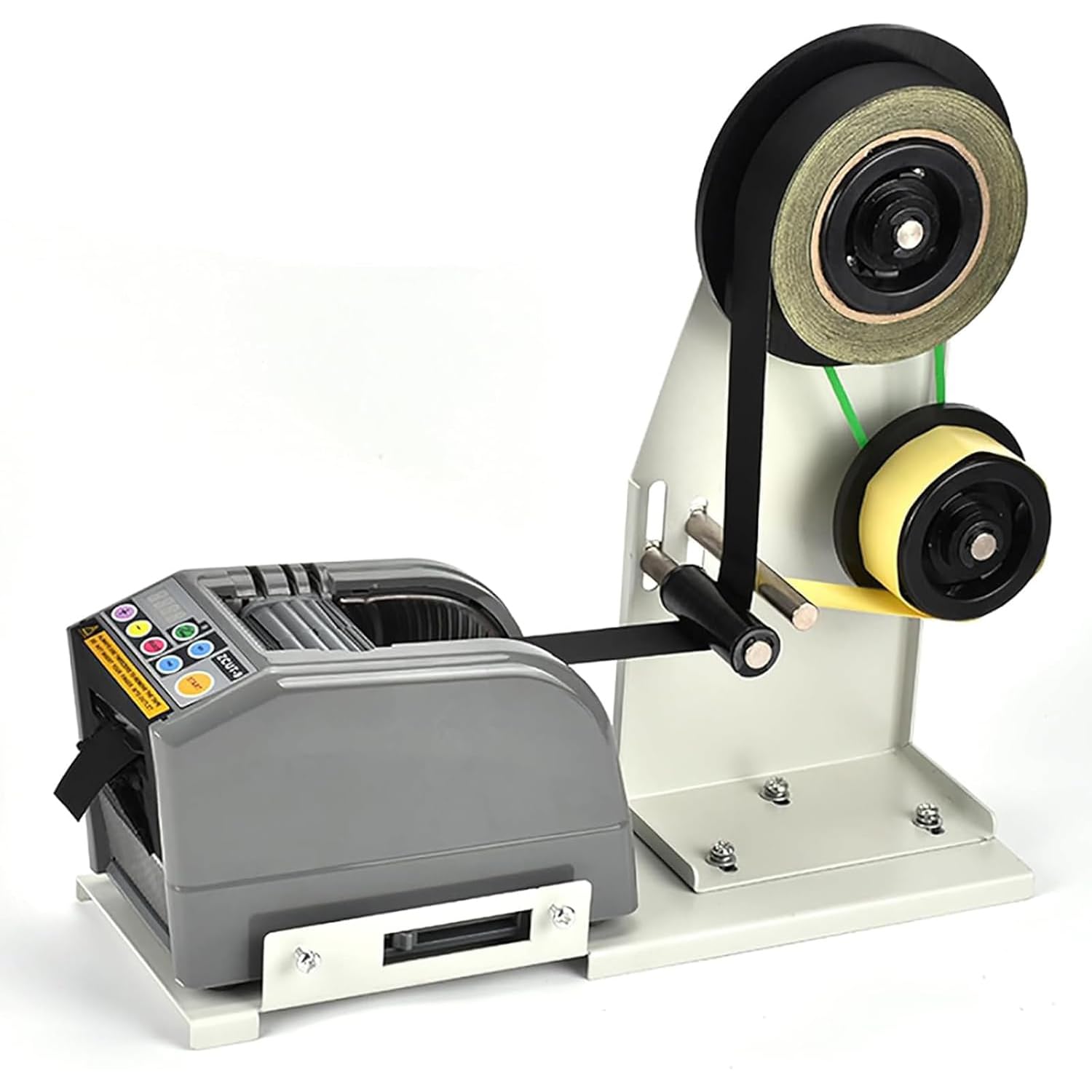 Dispenser automatico di nastro con staffa antiscivolo, erogazione e taglio simultanei, per larghezza nastro 6-60 mm e lunghezza massima di taglio 999 mm