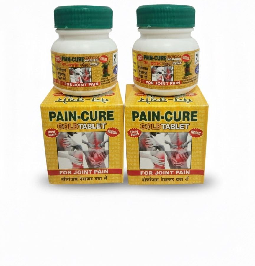 Sapphire Herbal Pain-Cure Gold Tablets for Joint & Muscle Pain Relief, Ayurvedic Formula for Knee, Back, Arthritis Pain, 40 Tablets, Pack of 2-picture-15