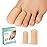 Welnove Gel Toe Cap and Protector - Silicone Toe Covers - Toe Cushions for Pain Relief, Missing or Ingrown Toenails, Corns, Calluses, Blisters (4 Large + 8 Medium, Beige), FSA or HSA Eligible