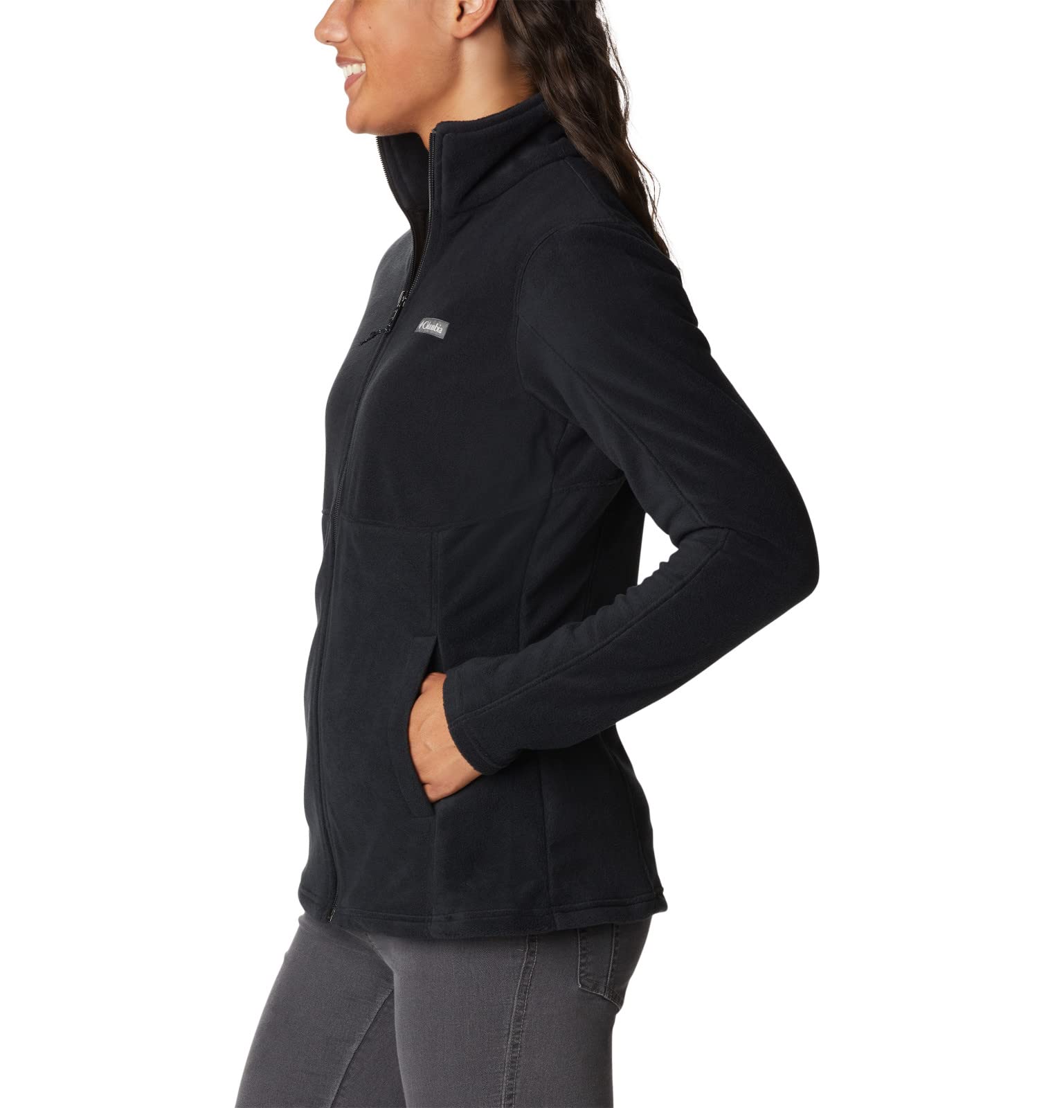 Columbia Basin Trail III Full Zip Fleece 1938041010, Womens Fleece Sweater, Black, M EU
