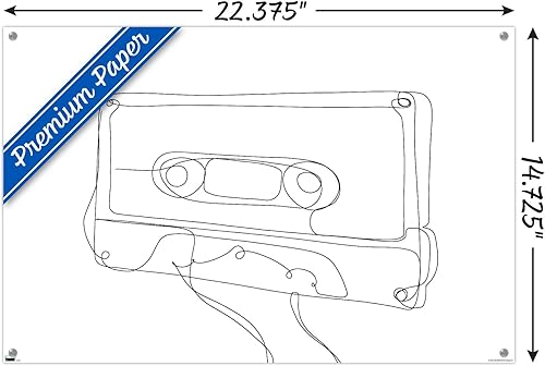 Miniatura 3 de Trends International LINE AND BRUSH - Continuous Line Cassette Wall Poster with Push Pins