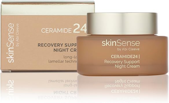 SkinSense Ceramide24 Recovery Support Night Cream 50ml, Anti-Ageing Night Moisturiser for Mature Skin, Skin Support Night Ritual Cream, Repairing Night Lotion